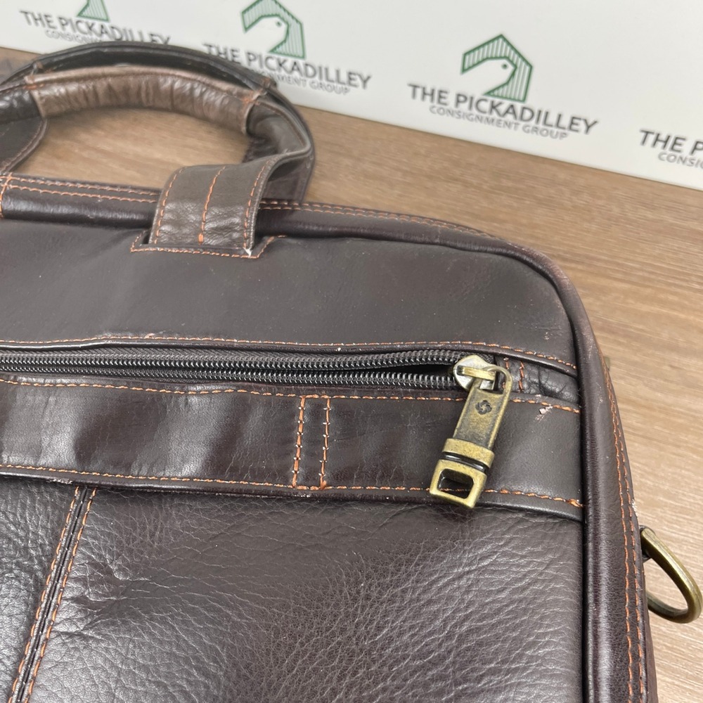 Classic Samsonite Leather Top Loader Briefcase Da… - image 3